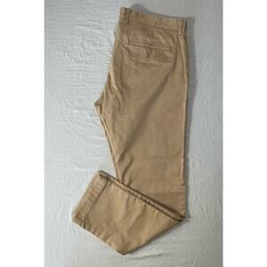 J Crew Always 484 Slim Flat Front All Cotton Chino Pants. Beige, Men's 35X32 NWT